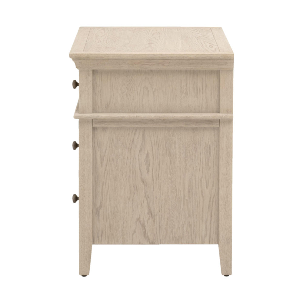 Essentials For Living - Bronze Bay Oxford 3-Drawer Nightstand - 5285.WW-OAK view 5