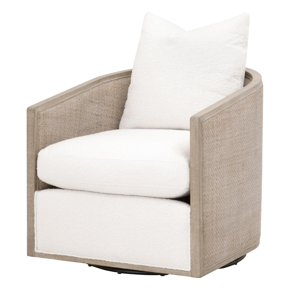 Essentials For Living - Stitch & Hand - Dining & Bedroom McGuire Swivel Club Chair - 6643.BOU-SNO/NG view 2