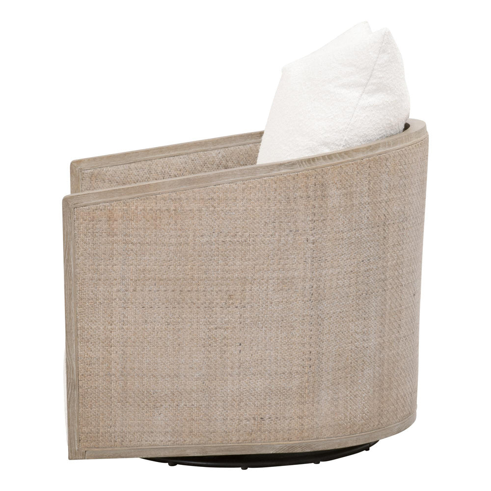 Essentials For Living - Stitch & Hand - Dining & Bedroom McGuire Swivel Club Chair - 6643.BOU-SNO/NG view 3