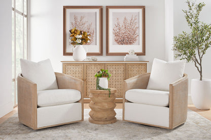 Essentials For Living - Stitch & Hand - Dining & Bedroom McGuire Swivel Club Chair - 6643.BOU-SNO/NG view 12
