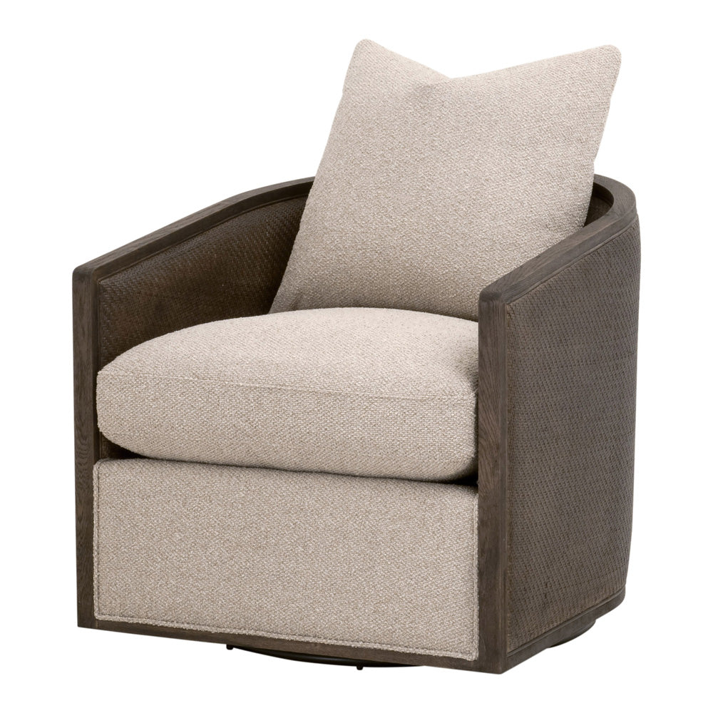 Essentials For Living - Stitch & Hand - Dining & Bedroom McGuire Swivel Club Chair - 6643.LGJUT/MBO view 2
