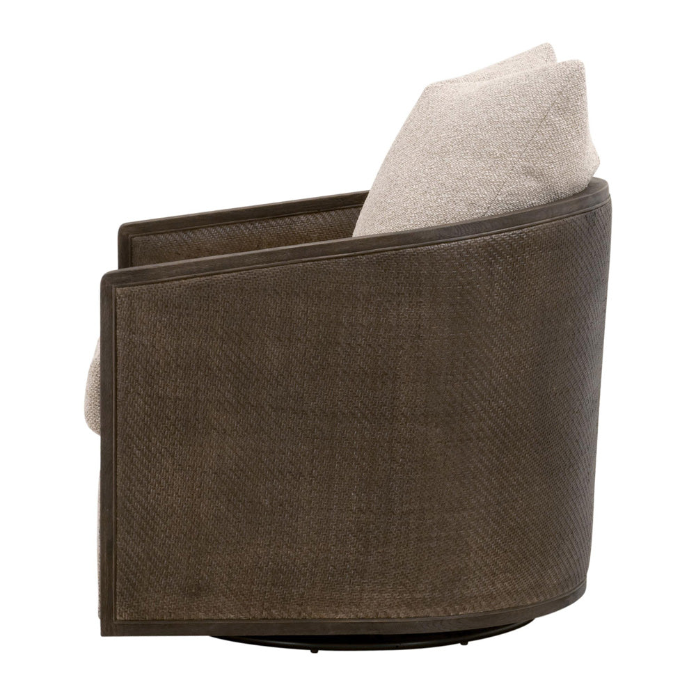 Essentials For Living - Stitch & Hand - Dining & Bedroom McGuire Swivel Club Chair - 6643.LGJUT/MBO view 3