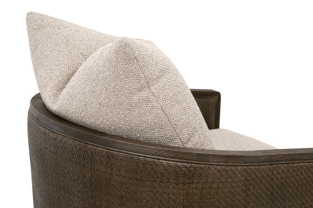 Essentials For Living - Stitch & Hand - Dining & Bedroom McGuire Swivel Club Chair - 6643.LGJUT/MBO view 6