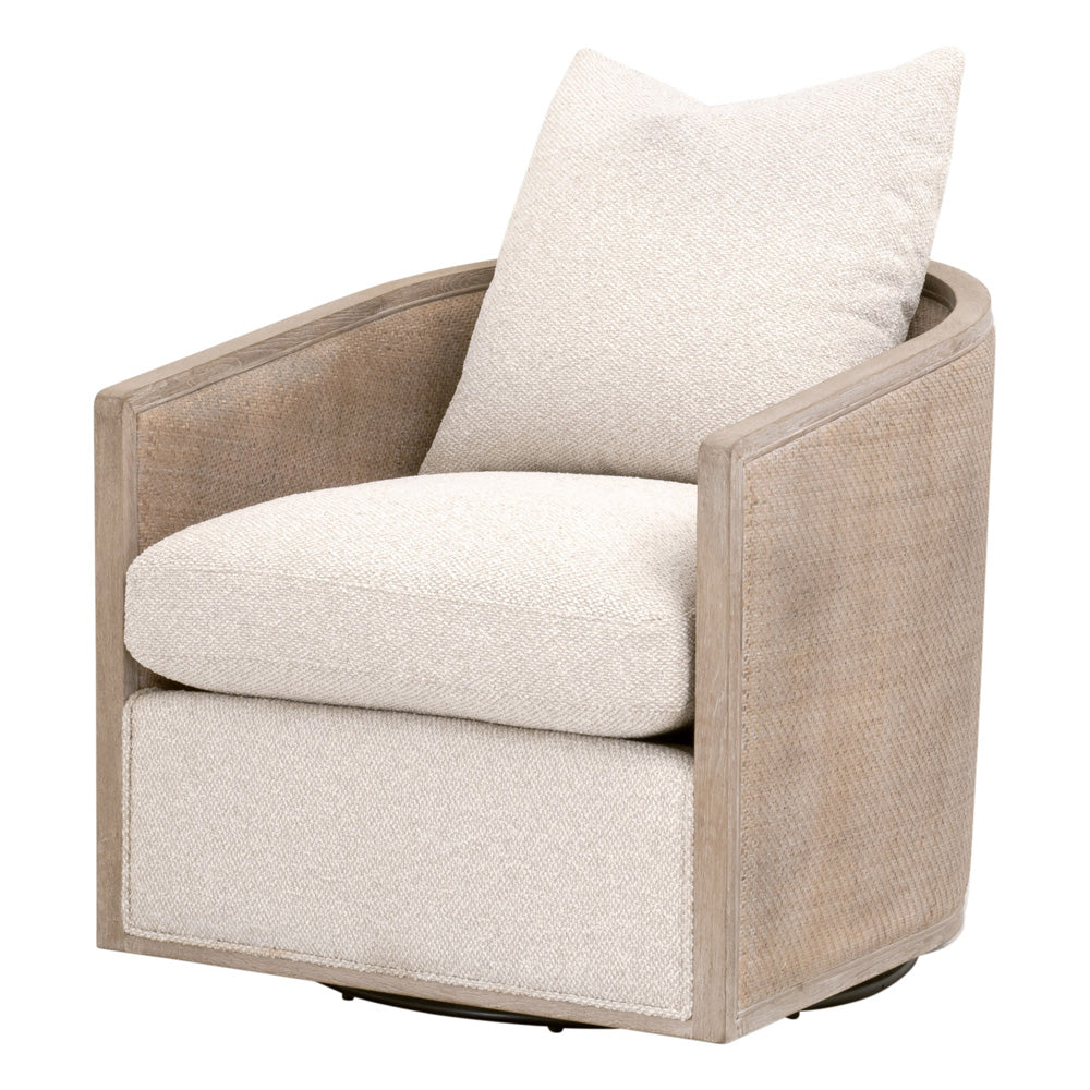 Essentials For Living - Stitch & Hand - Dining & Bedroom McGuire Swivel Club Chair - 6643.LGLIN/NG view 2