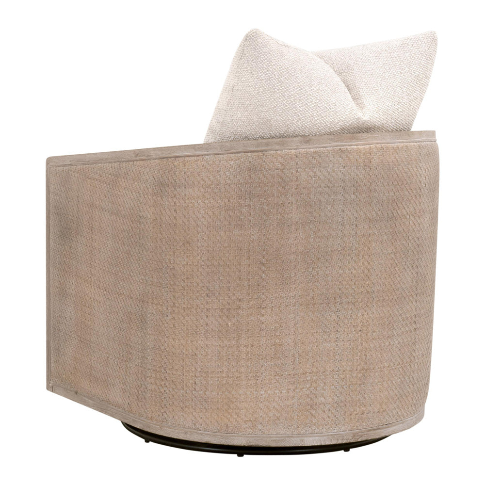 Essentials For Living - Stitch & Hand - Dining & Bedroom McGuire Swivel Club Chair - 6643.LGLIN/NG view 4
