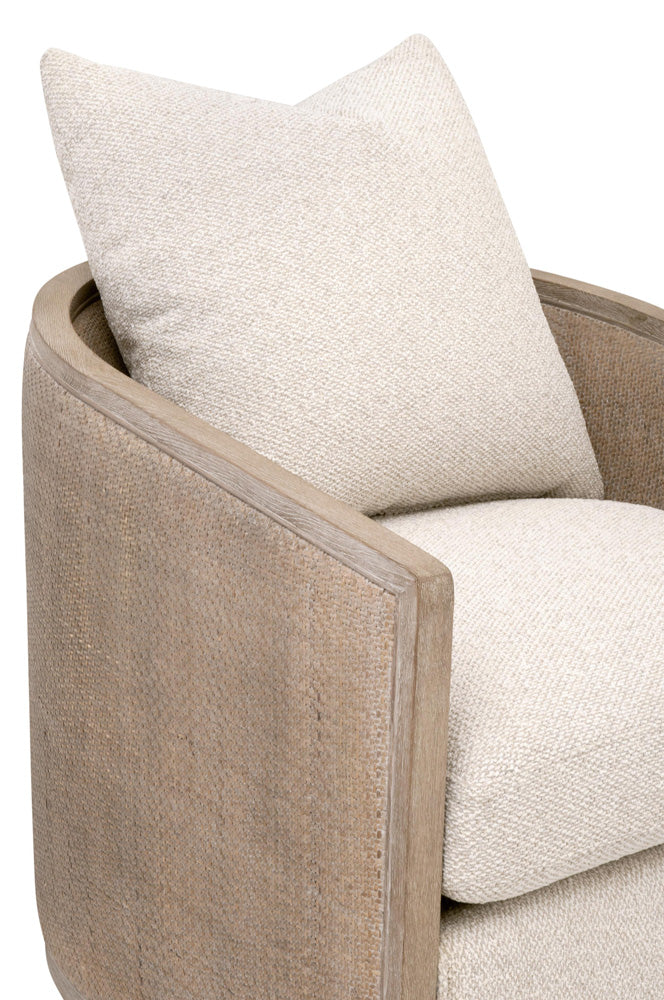 Essentials For Living - Stitch & Hand - Dining & Bedroom McGuire Swivel Club Chair - 6643.LGLIN/NG view 7