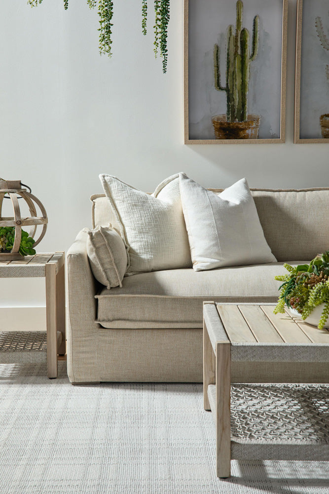 Essentials For Living - Stitch & Hand - Dining & Bedroom Thea Outdoor 90" Taper Arm Slipcover Sofa - 6726-3.ATWN view 7