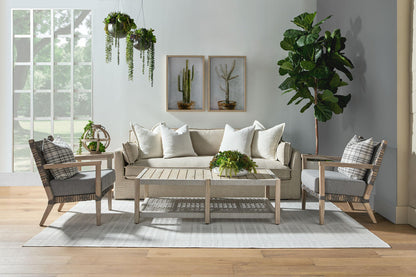 Essentials For Living - Stitch & Hand - Dining & Bedroom Thea Outdoor 90" Taper Arm Slipcover Sofa - 6726-3.ATWN view 9