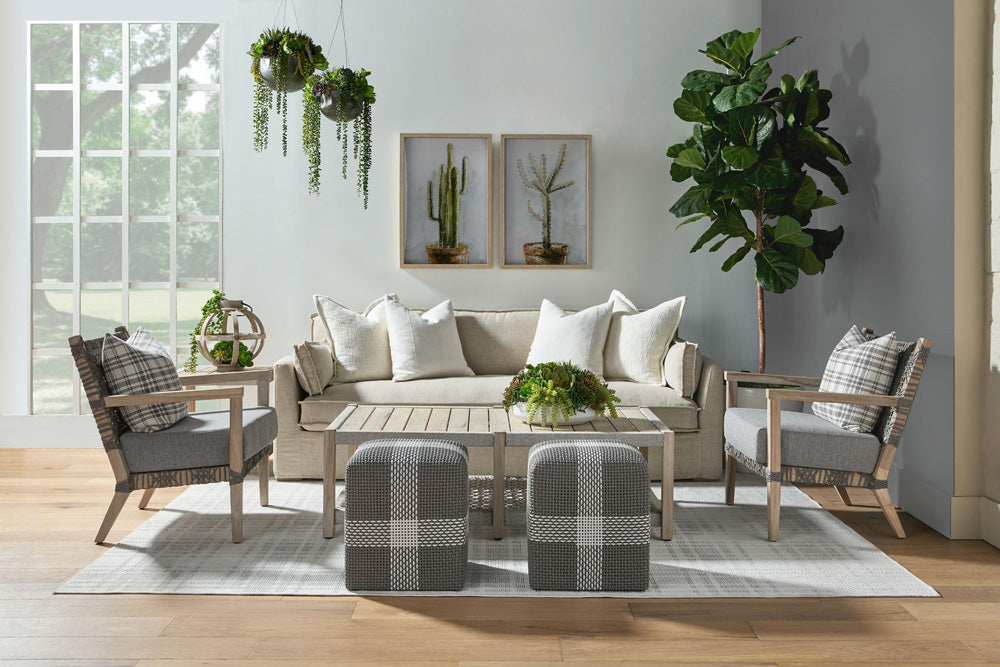 Essentials For Living - Stitch & Hand - Dining & Bedroom Thea Outdoor 90" Taper Arm Slipcover Sofa - 6726-3.ATWN view 10