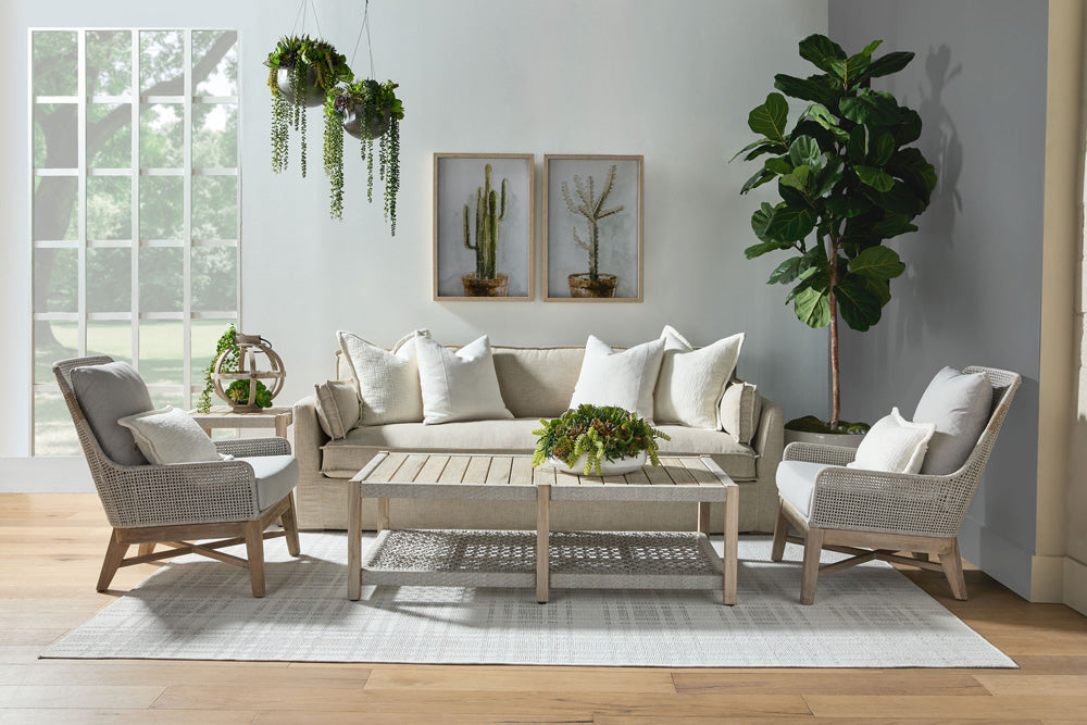 Essentials For Living - Stitch & Hand - Dining & Bedroom Thea Outdoor 90" Taper Arm Slipcover Sofa - 6726-3.ATWN view 11