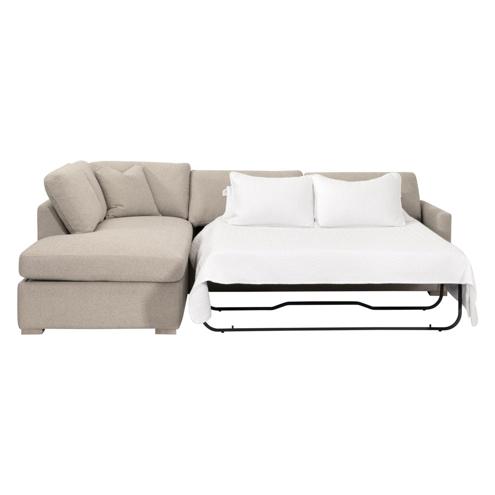 Essentials For Living - Stitch & Hand - Upholstery Clara 112"  Slim Arm Sleeper Queen LF Sectional - 6620-LFS.LGJUT/NG view 2
