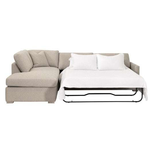 Essentials For Living - Stitch & Hand - Upholstery Clara 112"  Slim Arm Sleeper Queen LF Sectional - 6620-LFS.LGJUT/NG view 2