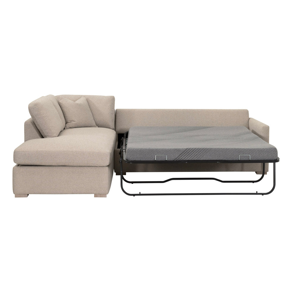 Essentials For Living - Stitch & Hand - Upholstery Clara 112"  Slim Arm Sleeper Queen LF Sectional - 6620-LFS.LGJUT/NG view 3