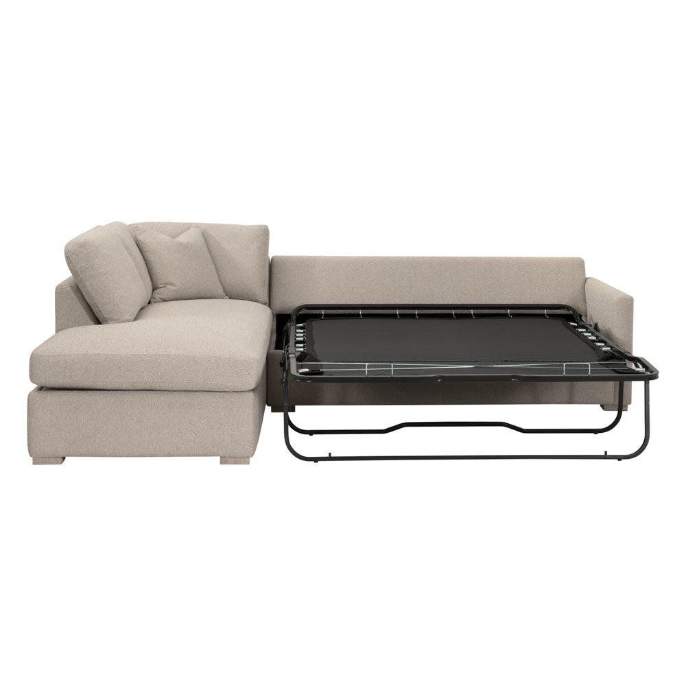Essentials For Living - Stitch & Hand - Upholstery Clara 112"  Slim Arm Sleeper Queen LF Sectional - 6620-LFS.LGJUT/NG view 4