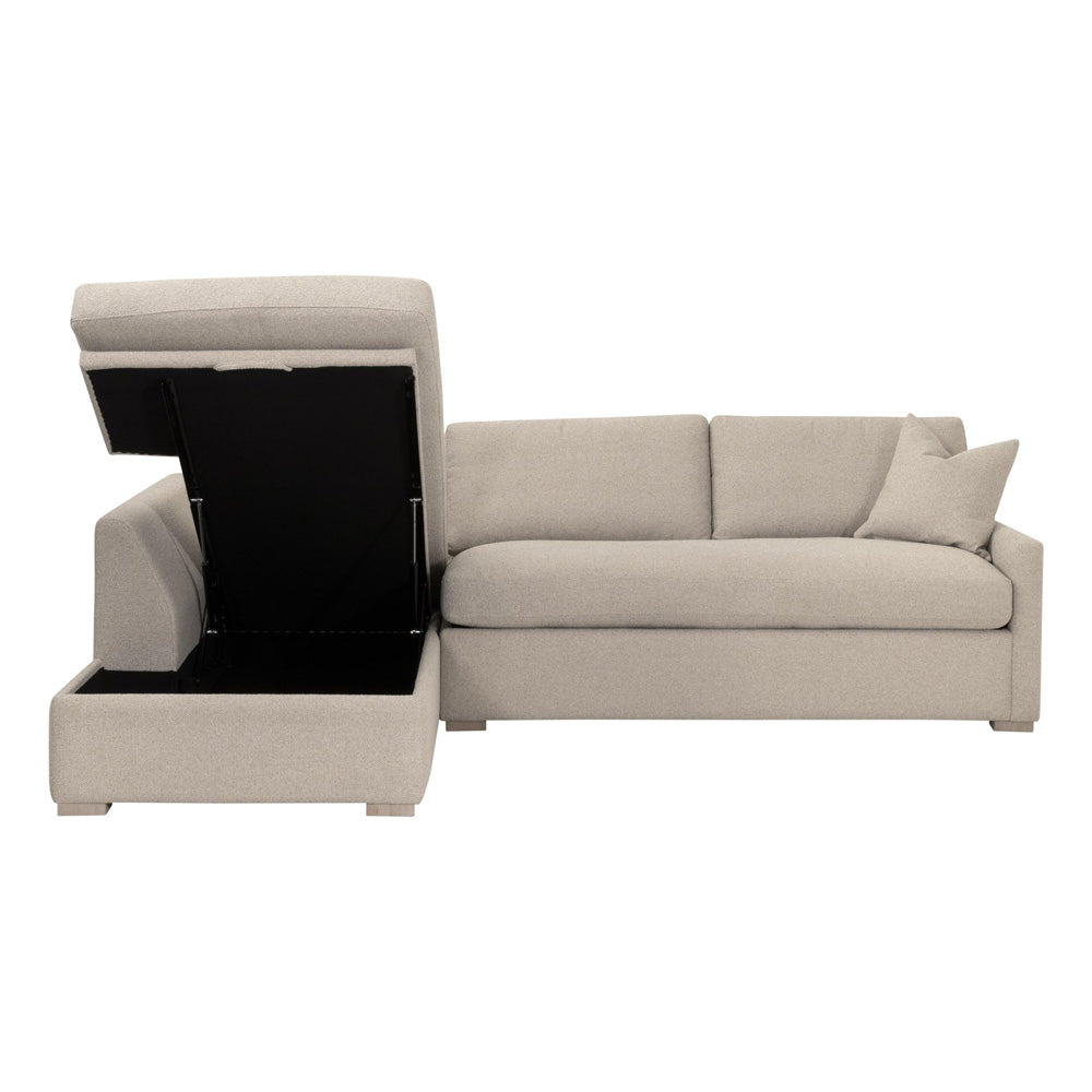 Essentials For Living - Stitch & Hand - Upholstery Clara 112"  Slim Arm Sleeper Queen LF Sectional - 6620-LFS.LGJUT/NG view 5