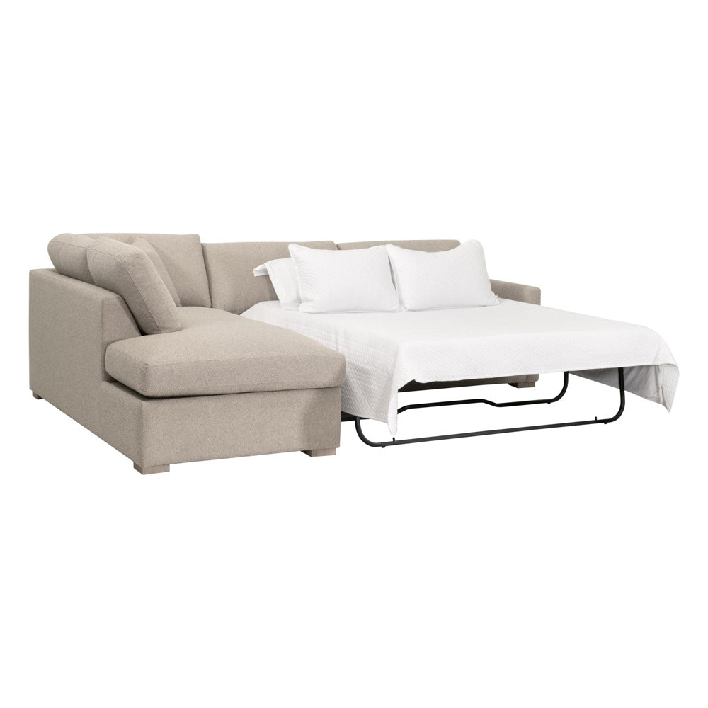 Essentials For Living - Stitch & Hand - Upholstery Clara 112"  Slim Arm Sleeper Queen LF Sectional - 6620-LFS.LGJUT/NG view 7
