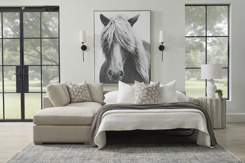 Essentials For Living - Stitch & Hand - Upholstery Clara 112"  Slim Arm Sleeper Queen LF Sectional - 6620-LFS.LGJUT/NG view 8