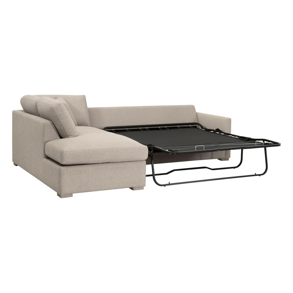 Essentials For Living - Stitch & Hand - Upholstery Clara 112"  Slim Arm Sleeper Queen LF Sectional - 6620-LFS.LGJUT/NG view 9