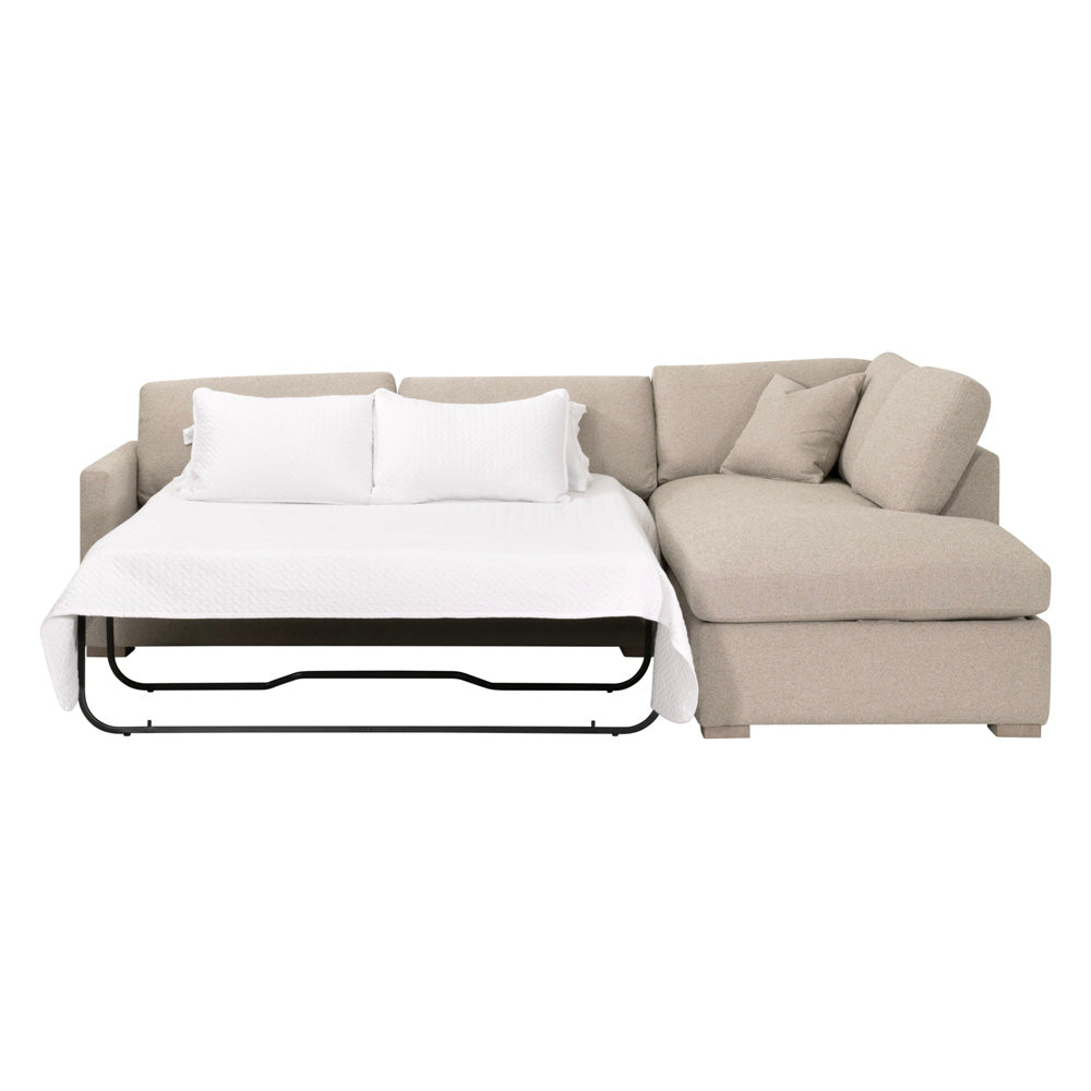Essentials For Living - Stitch & Hand - Upholstery Clara 112" Slim Arm Sleeper Queen RF Sectional - 6620-RFS.LGJUT/NG view 2