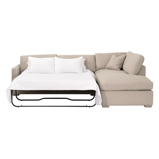 Essentials For Living - Stitch & Hand - Upholstery Clara 112" Slim Arm Sleeper Queen RF Sectional - 6620-RFS.LGJUT/NG view 2