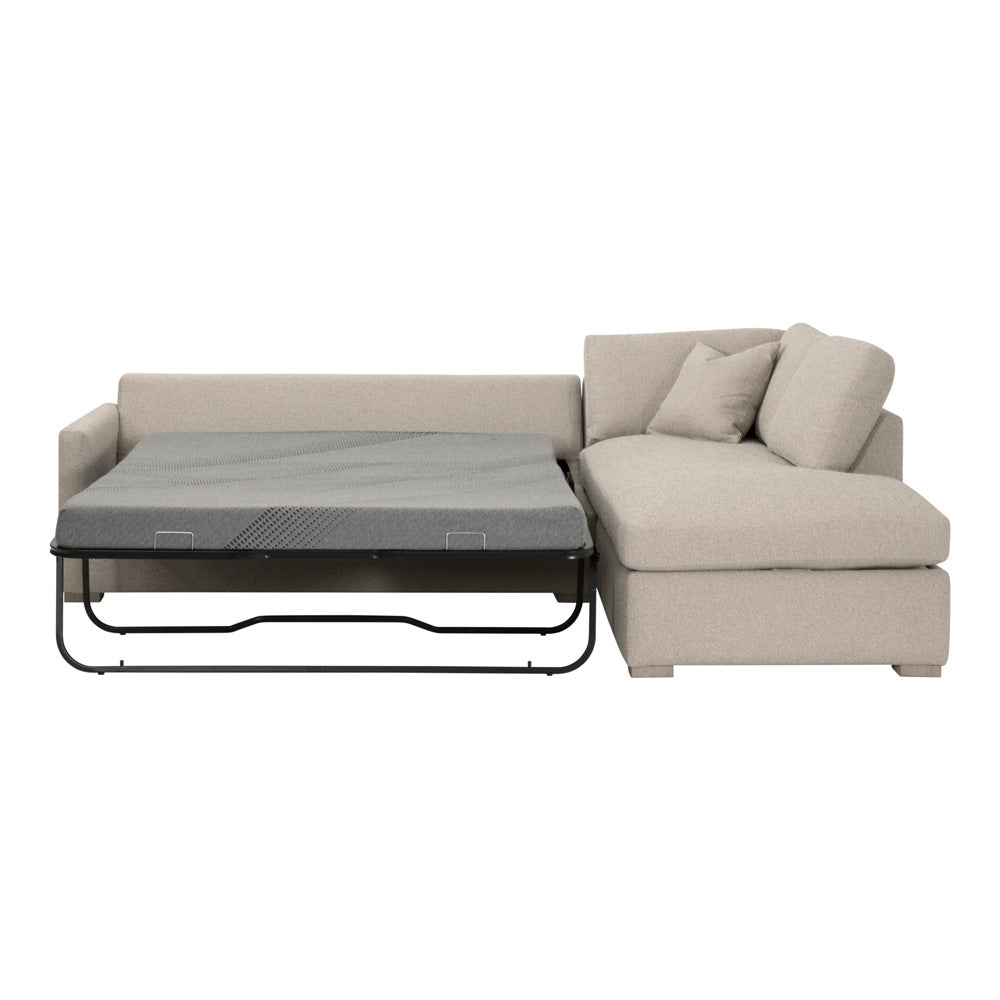 Essentials For Living - Stitch & Hand - Upholstery Clara 112" Slim Arm Sleeper Queen RF Sectional - 6620-RFS.LGJUT/NG view 3