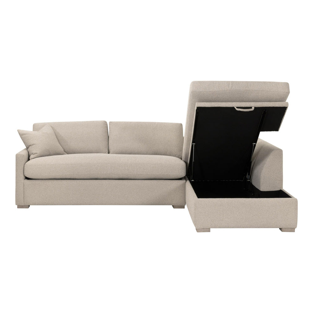 Essentials For Living - Stitch & Hand - Upholstery Clara 112" Slim Arm Sleeper Queen RF Sectional - 6620-RFS.LGJUT/NG view 5