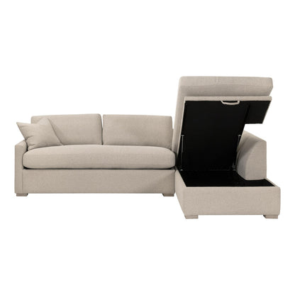 Essentials For Living - Stitch & Hand - Upholstery Clara 112" Slim Arm Sleeper Queen RF Sectional - 6620-RFS.LGJUT/NG view 5
