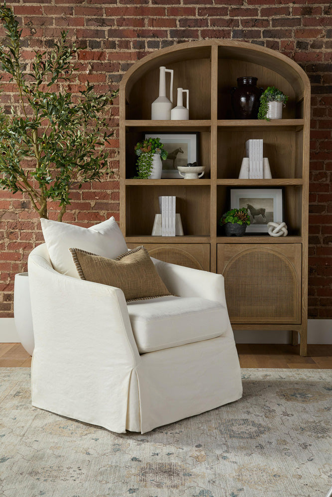 Essentials For Living - Stitch & Hand - Upholstery Faye Slipcover Swivel Club Chair - 6650.CRCRP view 9