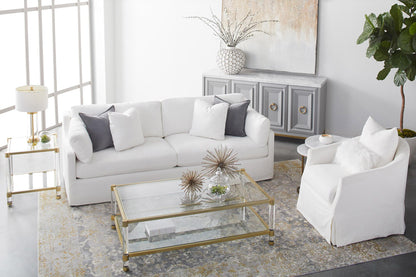 Essentials For Living - Stitch & Hand - Upholstery Faye Slipcover Swivel Club Chair - 6650.CRCRP view 12