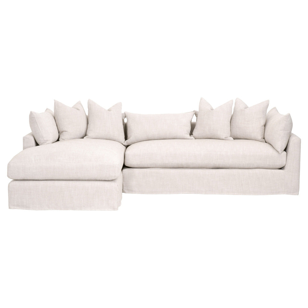 Essentials For Living - Stitch & Hand - Upholstery Haven 110" Lounge Slipcover LF Sectional - 6606-LF.BISQ view 1