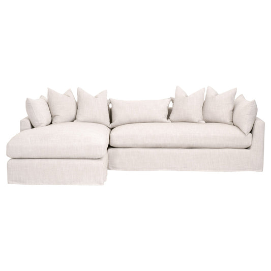Essentials For Living - Stitch & Hand - Upholstery Haven 110" Lounge Slipcover LF Sectional - 6606-LF.BISQ view 1