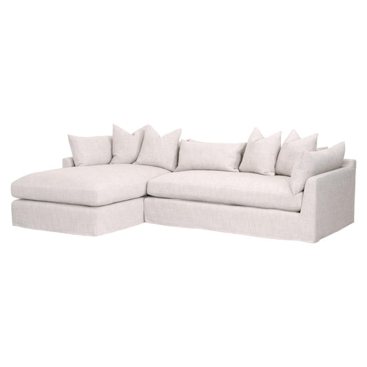 Essentials For Living - Stitch & Hand - Upholstery Haven 110" Lounge Slipcover LF Sectional - 6606-LF.BISQ view 2