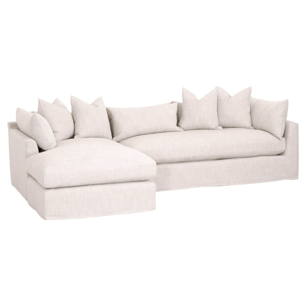 Essentials For Living - Stitch & Hand - Upholstery Haven 110" Lounge Slipcover LF Sectional - 6606-LF.BISQ view 3