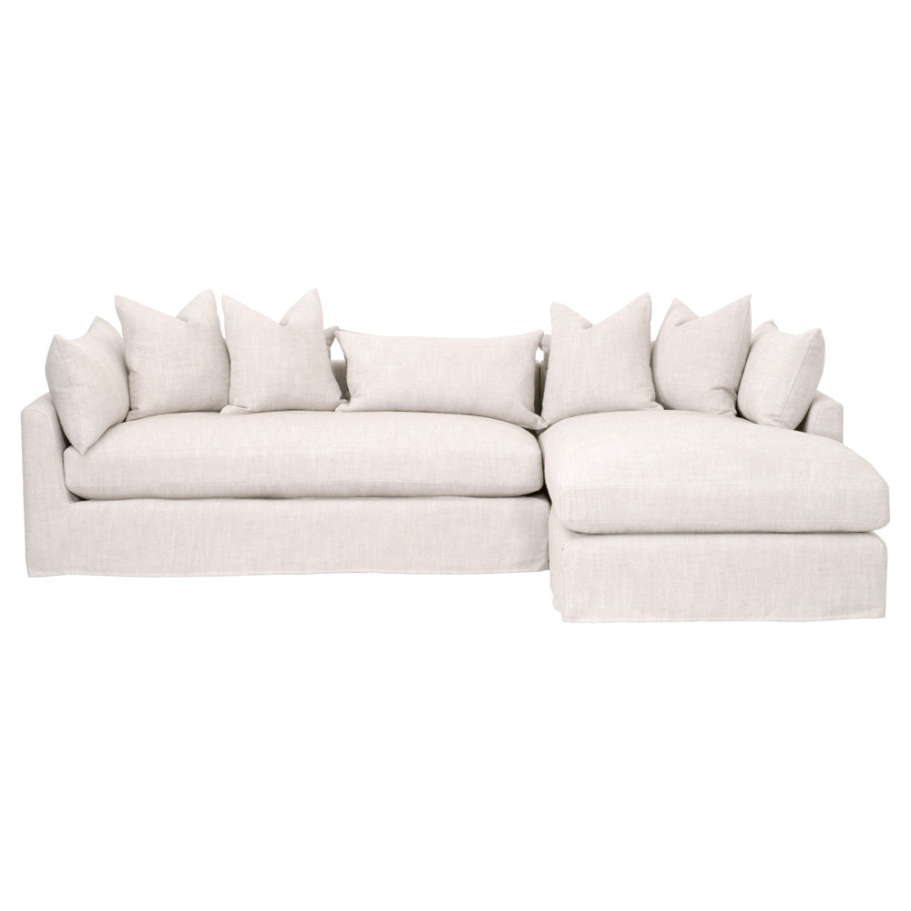 Essentials For Living - Stitch & Hand - Upholstery Haven 110" Lounge Slipcover RF Sectional - 6606-RF.BISQ view 1