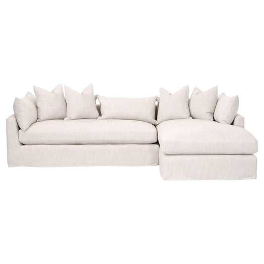 Essentials For Living - Stitch & Hand - Upholstery Haven 110" Lounge Slipcover RF Sectional - 6606-RF.BISQ view 1
