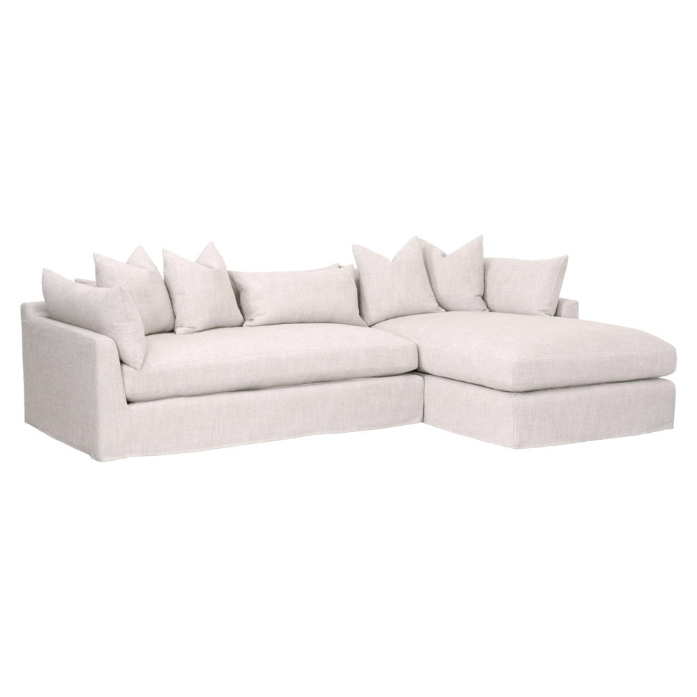 Essentials For Living - Stitch & Hand - Upholstery Haven 110" Lounge Slipcover RF Sectional - 6606-RF.BISQ view 2
