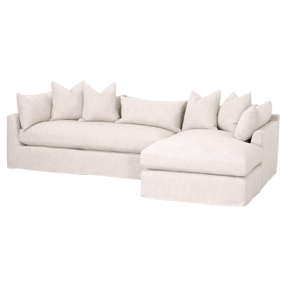 Essentials For Living - Stitch & Hand - Upholstery Haven 110" Lounge Slipcover RF Sectional - 6606-RF.BISQ view 3
