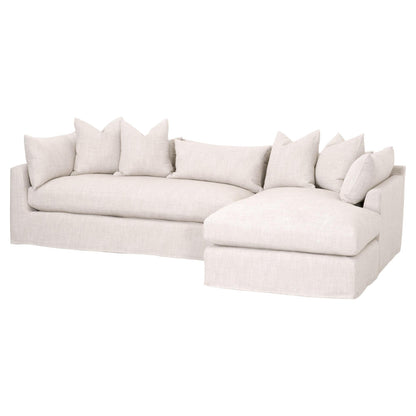 Essentials For Living - Stitch & Hand - Upholstery Haven 110" Lounge Slipcover RF Sectional - 6606-RF.BISQ view 3