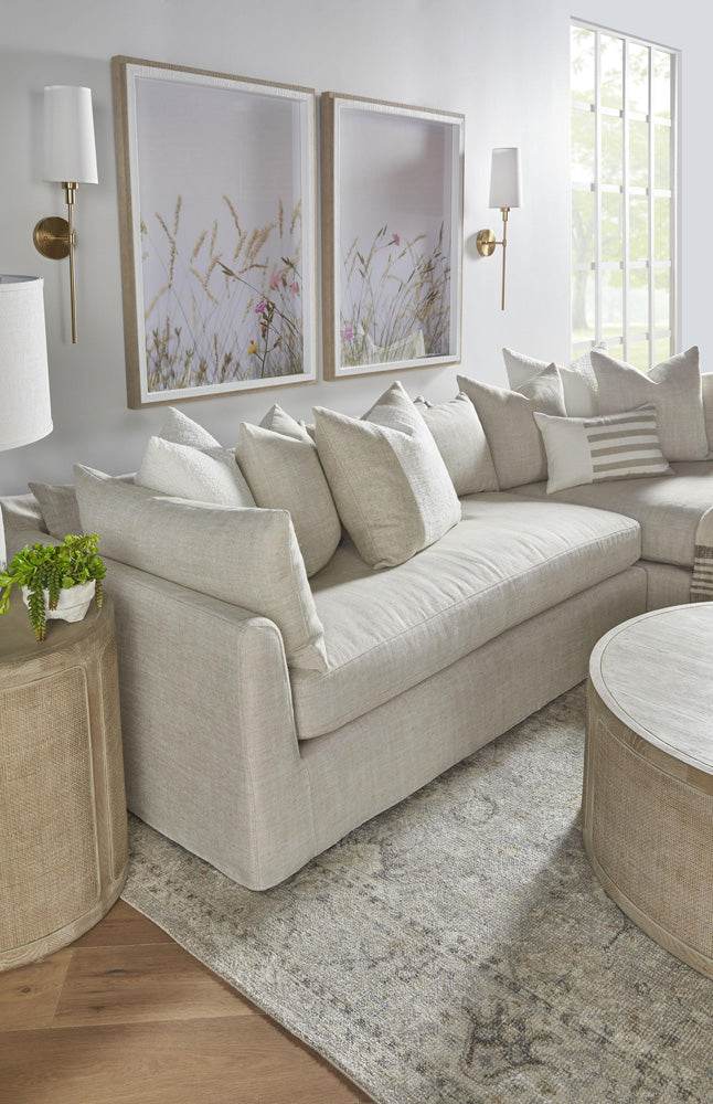 Essentials For Living - Stitch & Hand - Upholstery Haven 110" Lounge Slipcover RF Sectional - 6606-RF.BISQ view 6