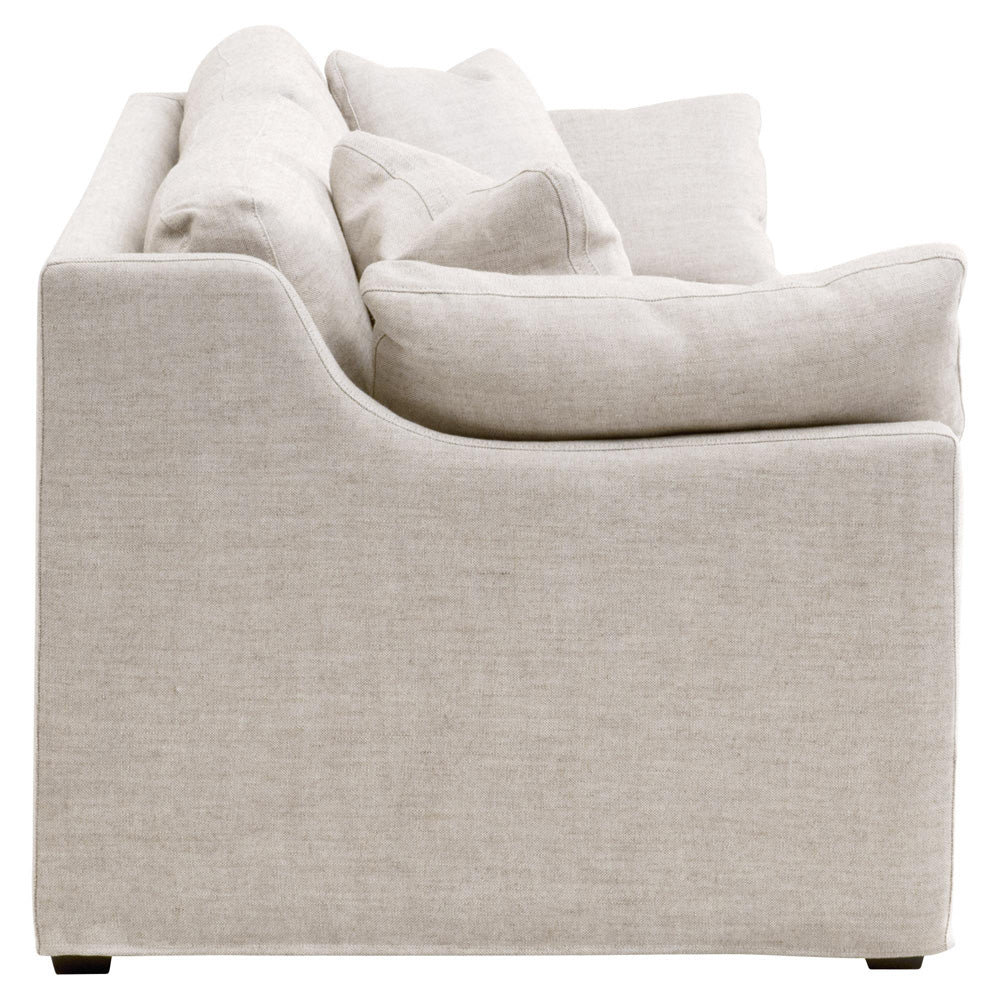 Essentials For Living - Stitch & Hand - Upholstery Lena 95" Slope Arm Slipcover Sofa - 6603-3.BISQ view 3