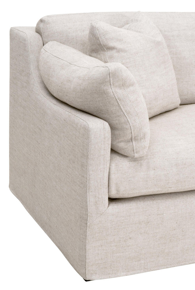 Essentials For Living - Stitch & Hand - Upholstery Lena 95" Slope Arm Slipcover Sofa - 6603-3.BISQ view 4