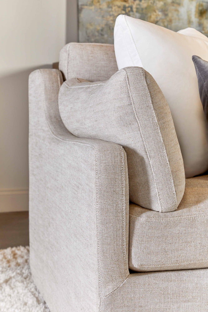 Essentials For Living - Stitch & Hand - Upholstery Lena 95" Slope Arm Slipcover Sofa - 6603-3.BISQ view 5