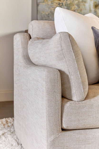 Essentials For Living - Stitch & Hand - Upholstery Lena 95" Slope Arm Slipcover Sofa - 6603-3.BISQ view 5