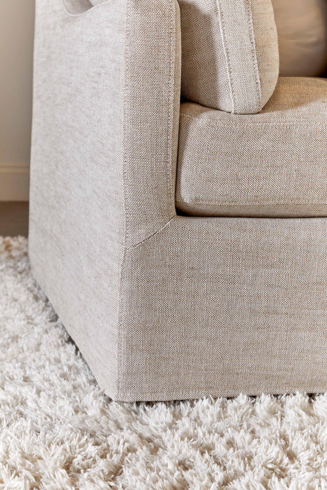 Essentials For Living - Stitch & Hand - Upholstery Lena 95" Slope Arm Slipcover Sofa - 6603-3.BISQ view 6
