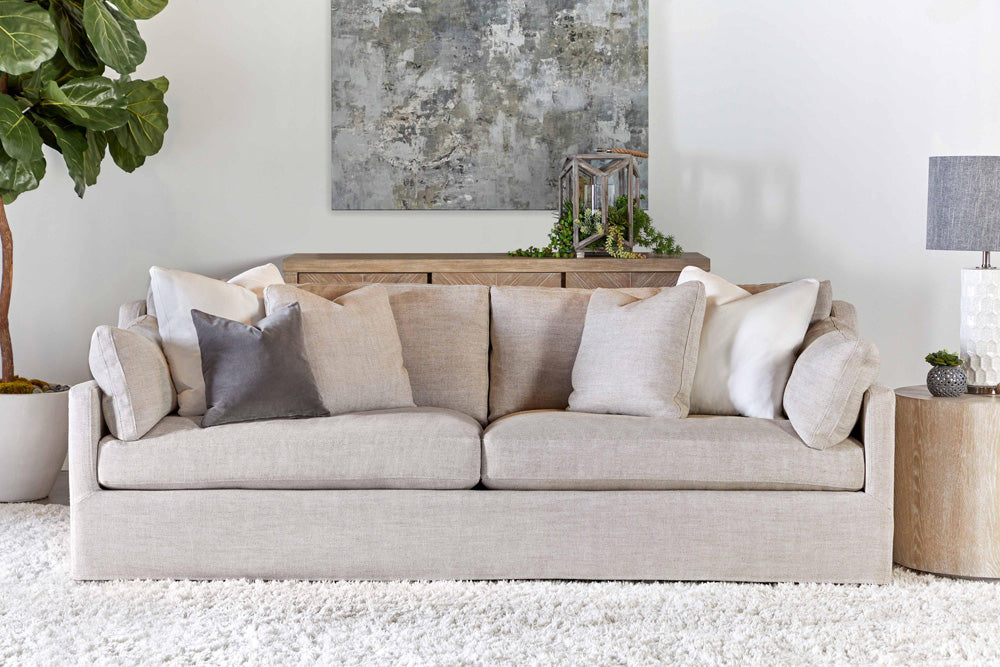 Essentials For Living - Stitch & Hand - Upholstery Lena 95" Slope Arm Slipcover Sofa - 6603-3.BISQ view 10