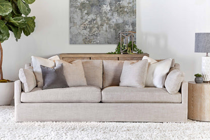 Essentials For Living - Stitch & Hand - Upholstery Lena 95" Slope Arm Slipcover Sofa - 6603-3.BISQ view 10