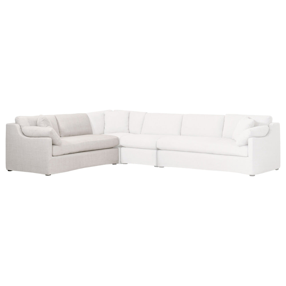Essentials For Living - Stitch & Hand - Upholstery Lena Modular Slipcover 2-Seat Left Slope Arm Sofa - 6603-2S1LA.BISQ view 5