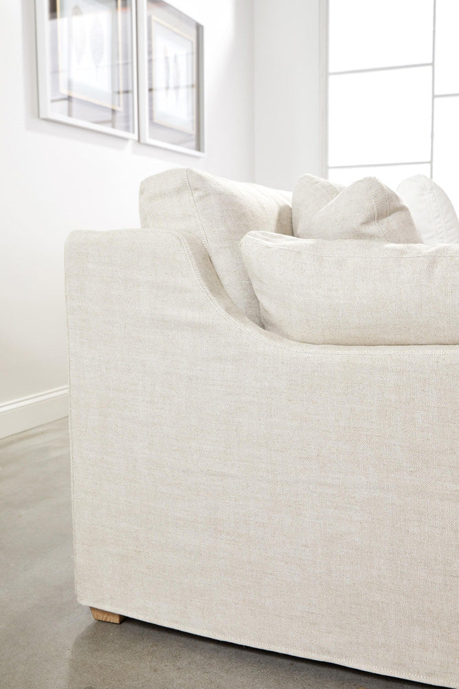 Essentials For Living - Stitch & Hand - Upholstery Lena Modular Slipcover 2-Seat Left Slope Arm Sofa - 6603-2S1LA.BISQ view 8