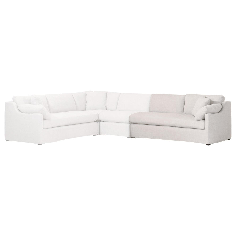 Essentials For Living - Stitch & Hand - Upholstery Lena Modular Slipcover 2-Seat Right Slope Arm Sofa - 6603-2S1RA.BISQ view 5