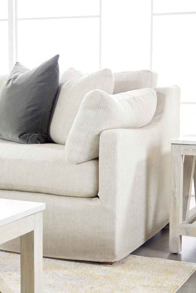 Essentials For Living - Stitch & Hand - Upholstery Lena Modular Slipcover 2-Seat Right Slope Arm Sofa - 6603-2S1RA.BISQ view 9